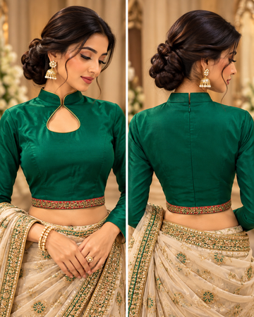 Green Silk Blouse