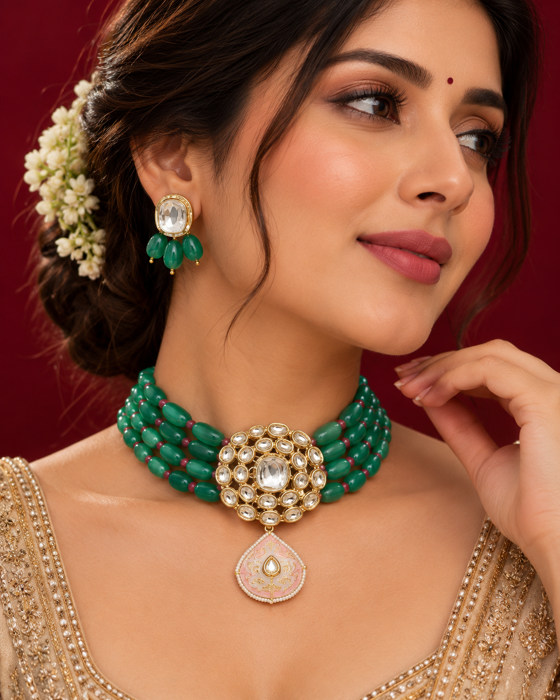 Traditional Kundan Choker Necklace