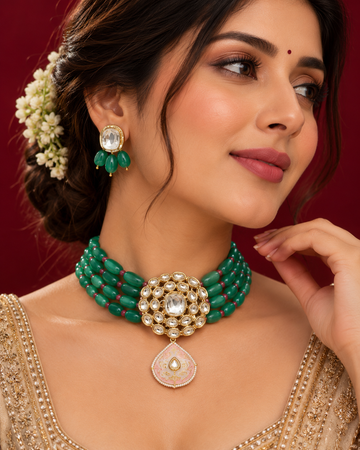 Traditional Kundan Choker Necklace