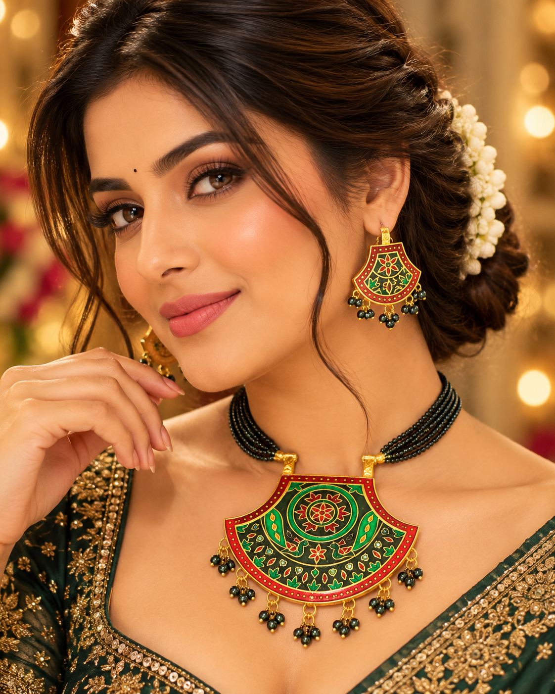 Traditional Rajasthani Jewellery Set – Silk & Sparkle