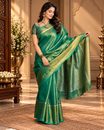 Linen Shimmer Saree