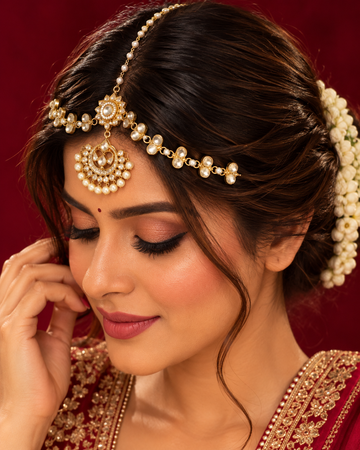 Elegant Kundan Bridal Headpiece