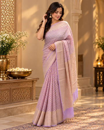 Elegant Pure Khadi Georgette Saree