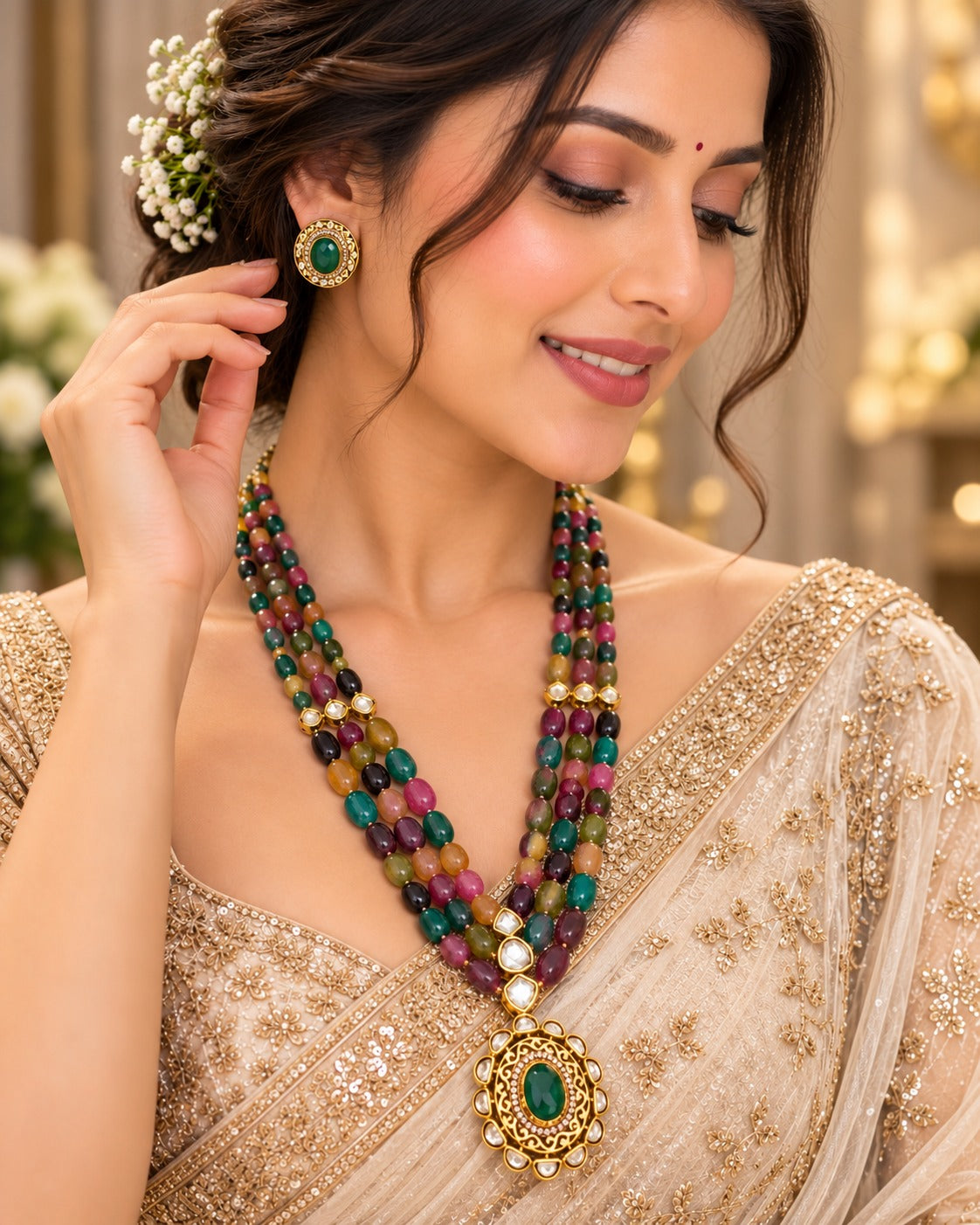 Kundan Natural Stone Elegance