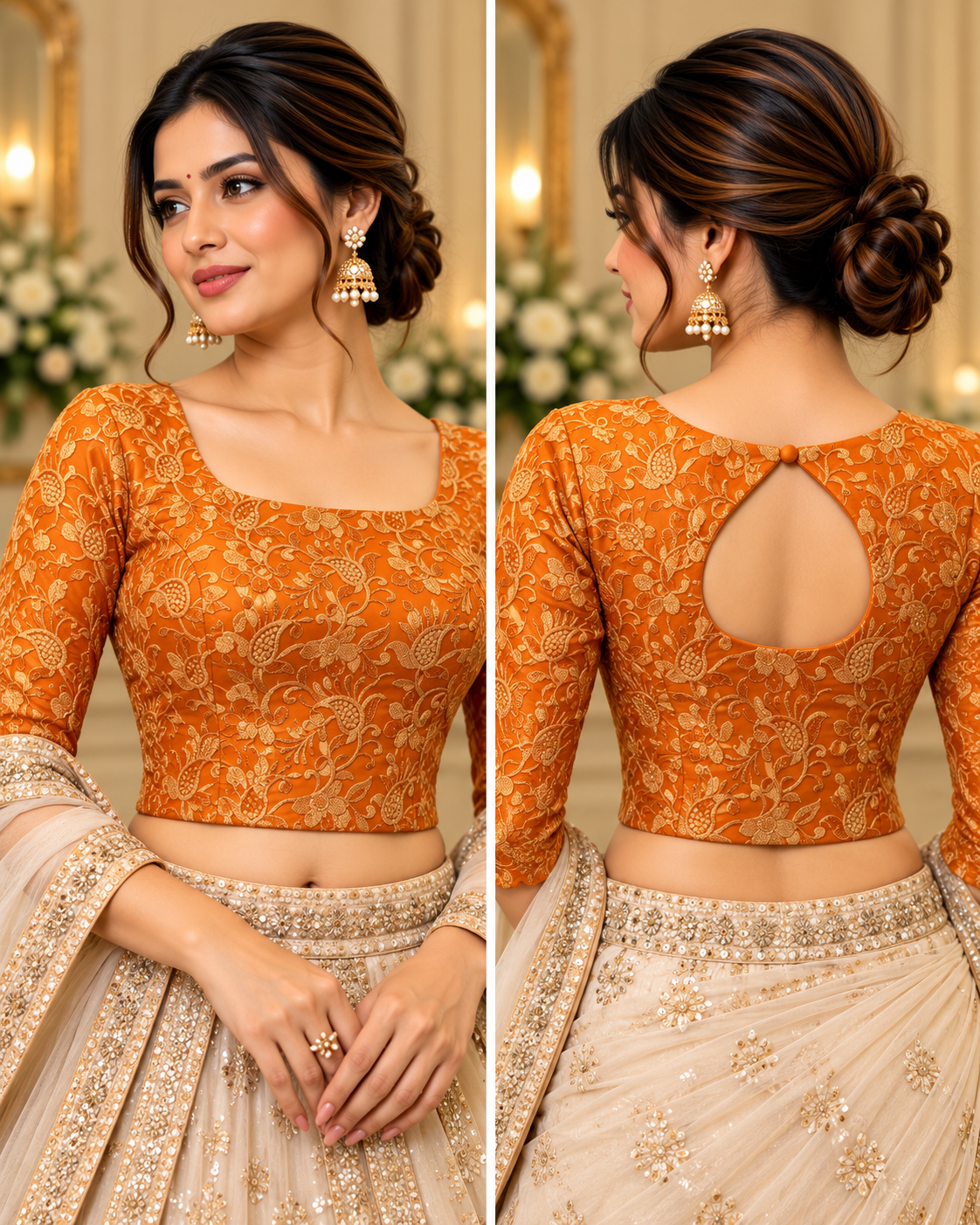 Self-Embroidered Georgette Blouse