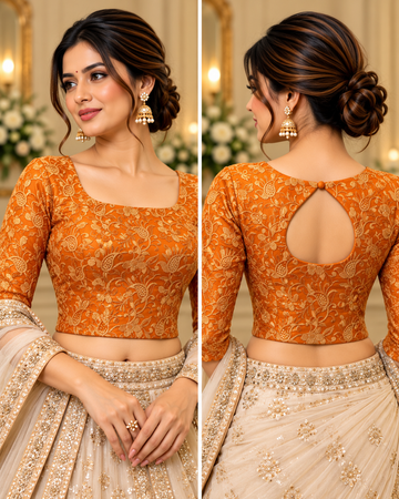 Self-Embroidered Georgette Blouse
