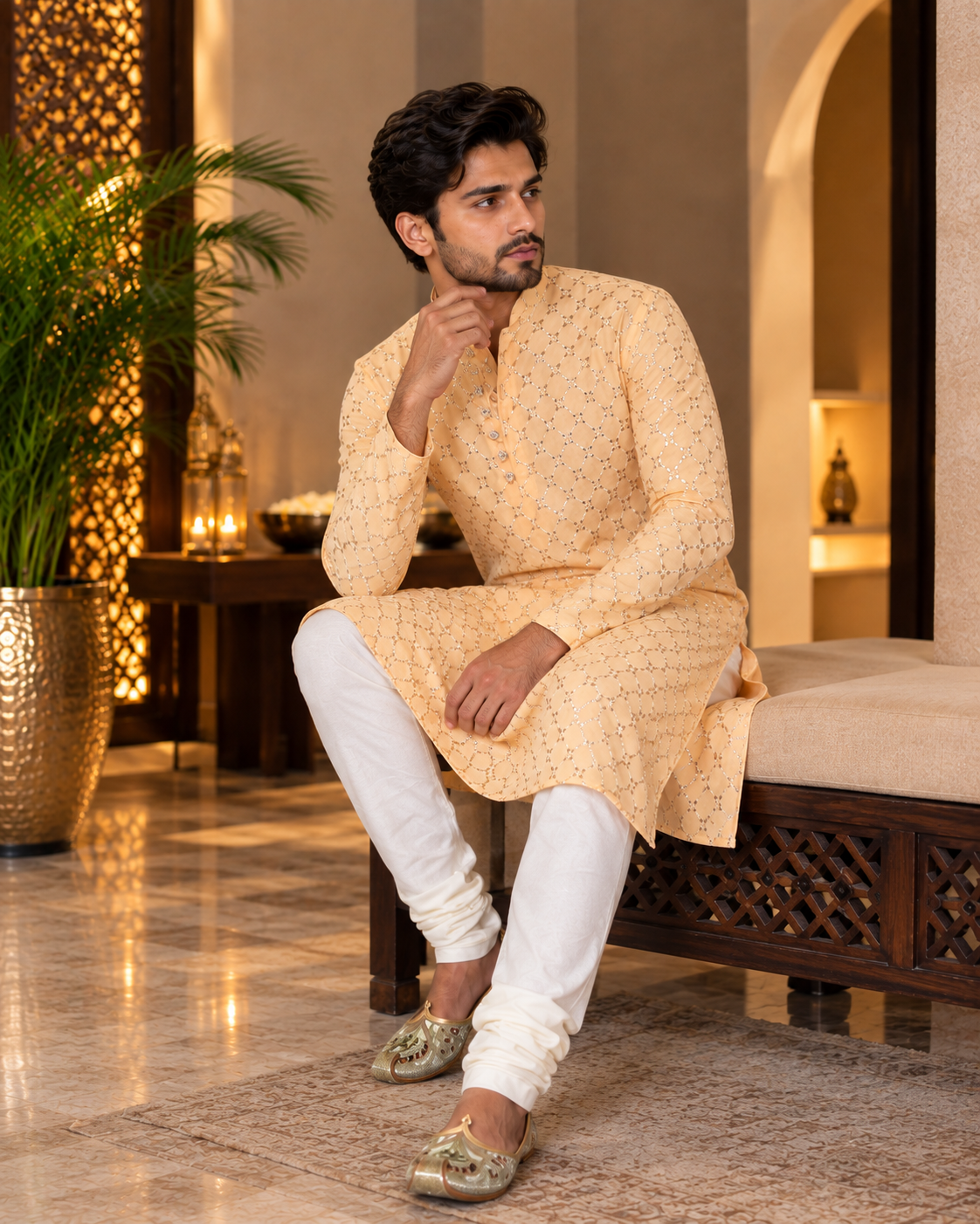 Mirror Embroidery Kurta Set