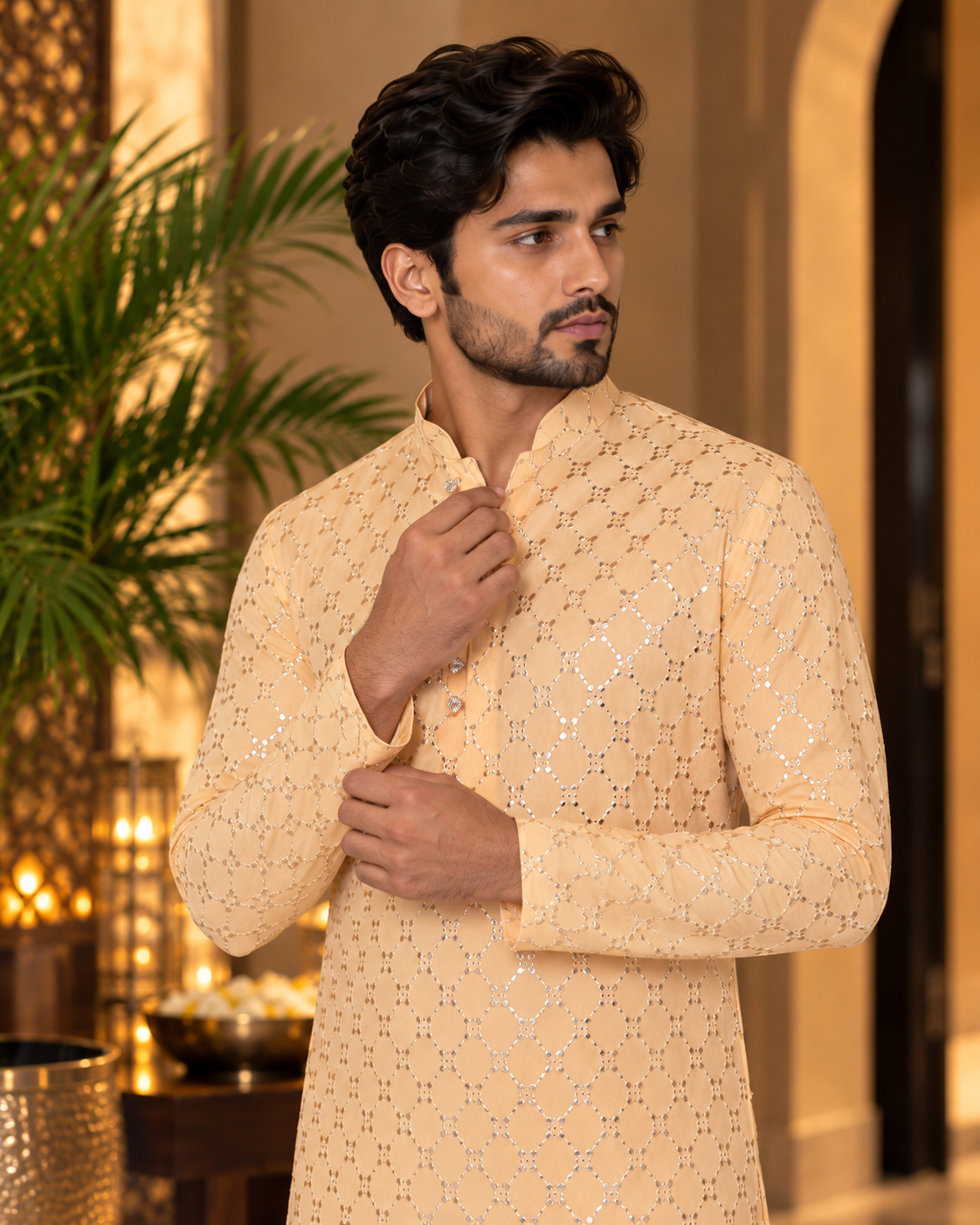 Mirror Embroidery Kurta Set