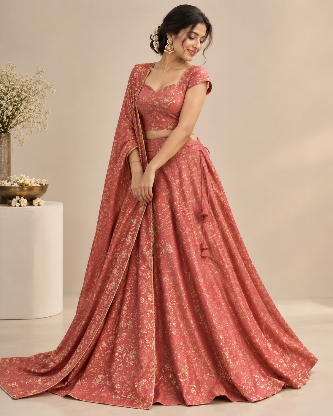 Silk Tissue Lehenga Set