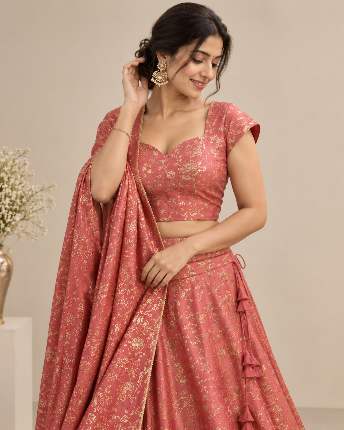 Silk Tissue Lehenga Set