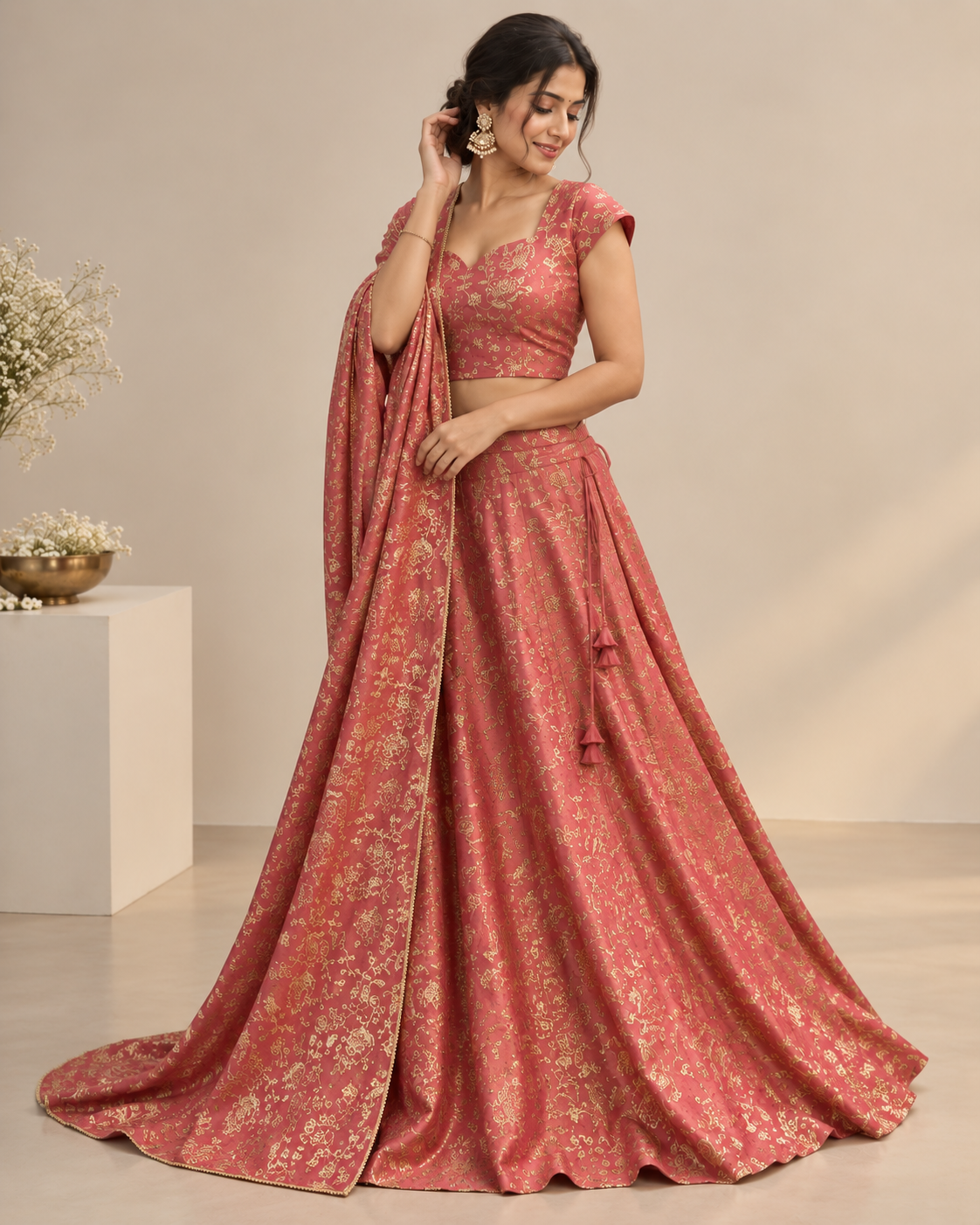 Silk Tissue Lehenga Set