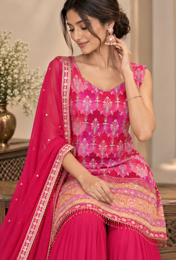 Embroidered Sharara Set