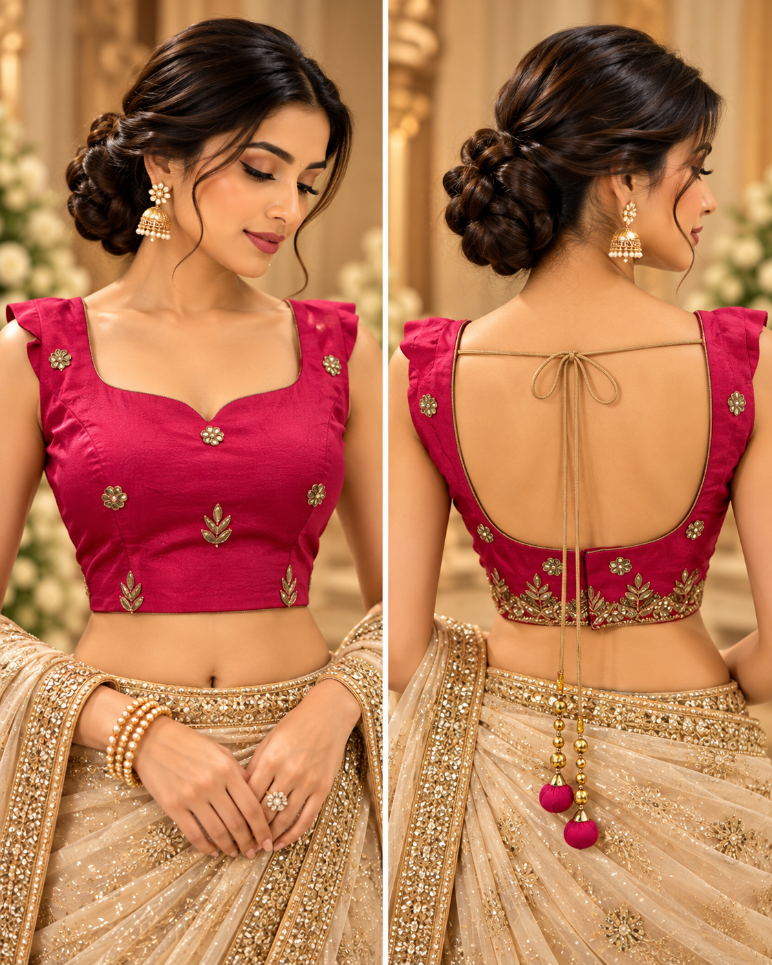 Silk Embroidered Blouse