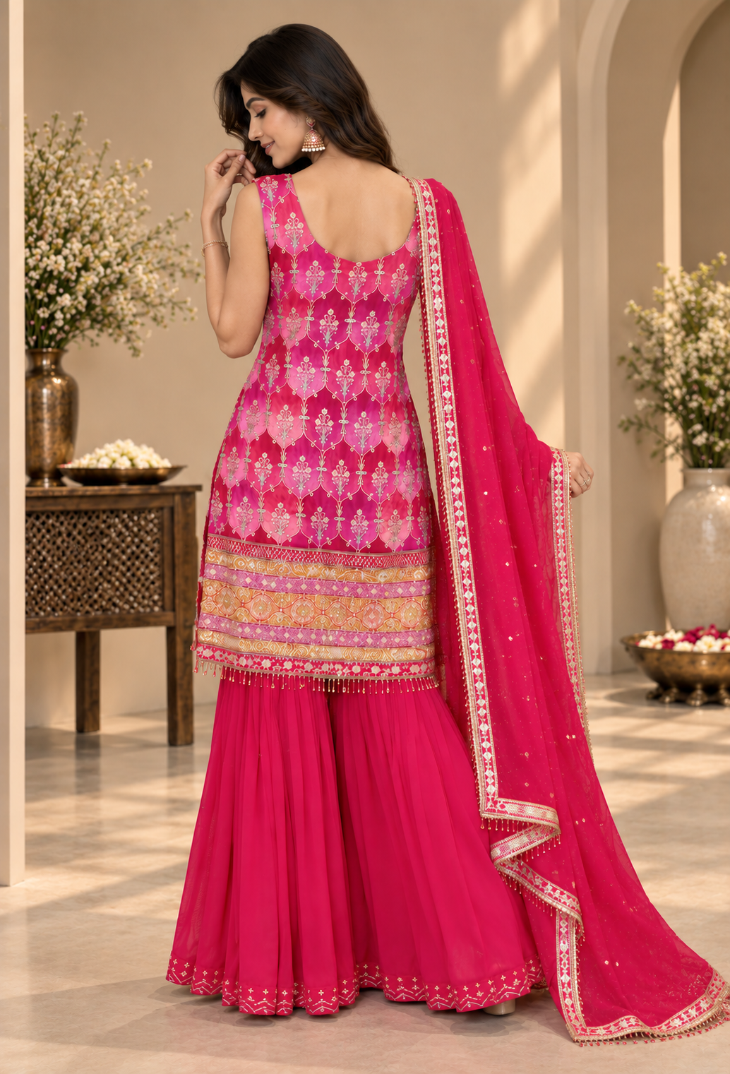 Embroidered Sharara Set