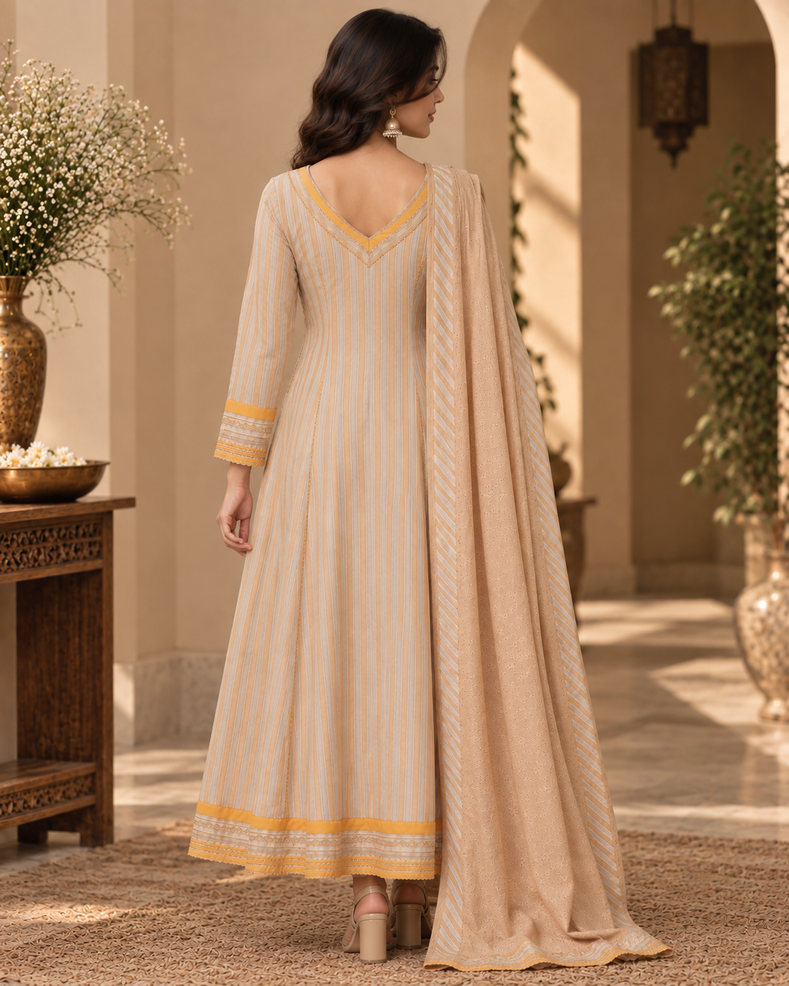 Banarasi Tissue Kora Anarkali Suit