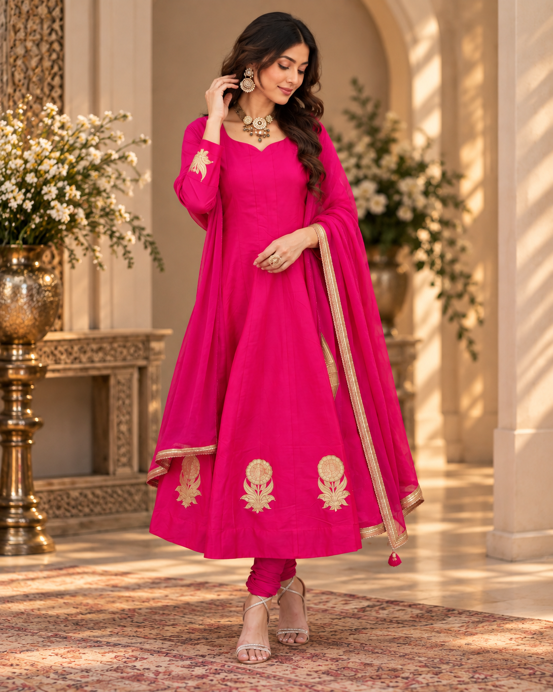 Banarasi Silk Anarkali Suit