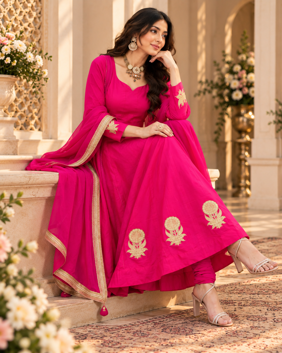 Banarasi Silk Anarkali Suit