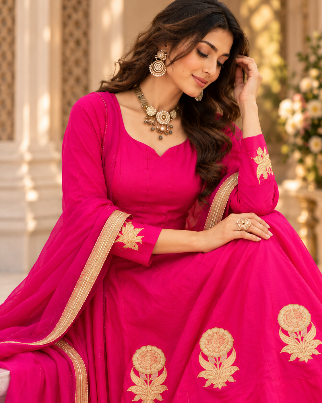 Banarasi Silk Anarkali Suit