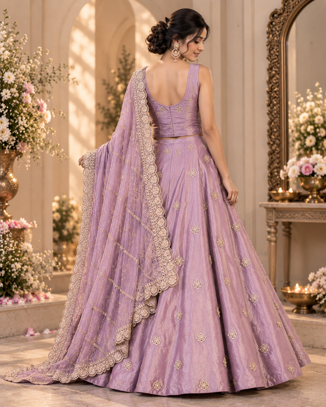Exquisite Tissue Crepe Lehenga Set