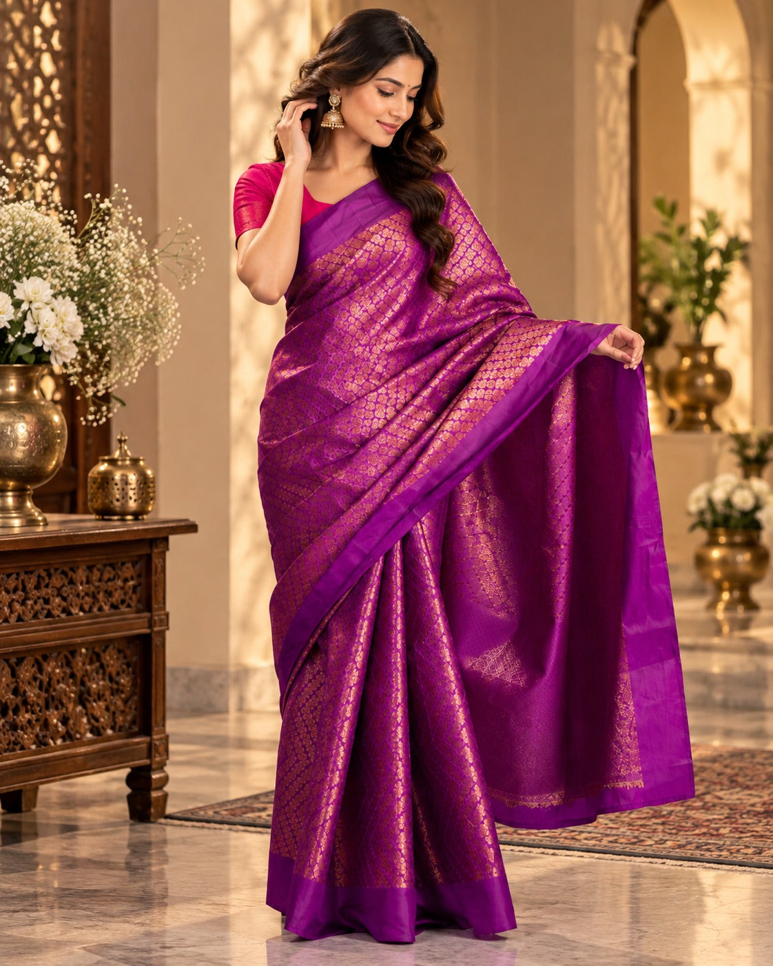 Exquisite Tanchoi Banarsi Saree