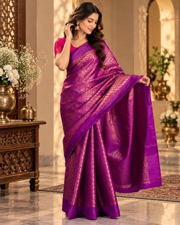 Exquisite Tanchoi Banarsi Saree