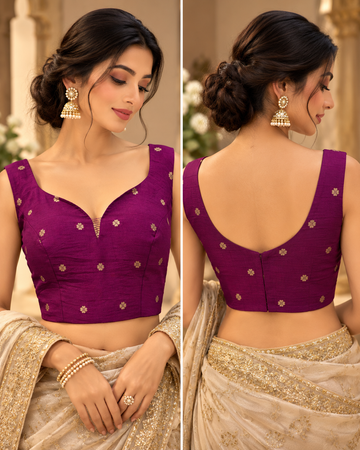 Purple Banarasi Blouse