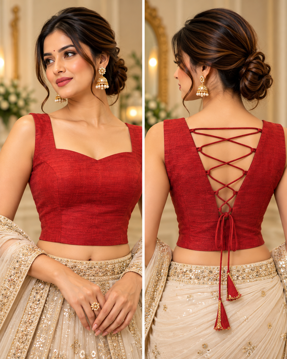 Red Cotton Blouse