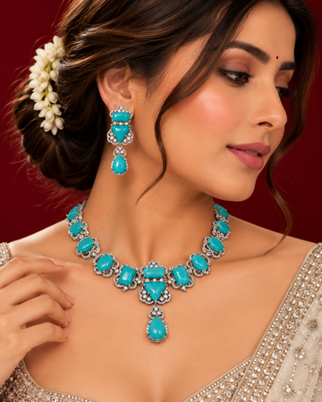 Alia Bhatt Inspired Turquoise Elegance