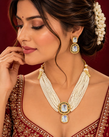 "Elegant Kundan Beaded Jewellery  "