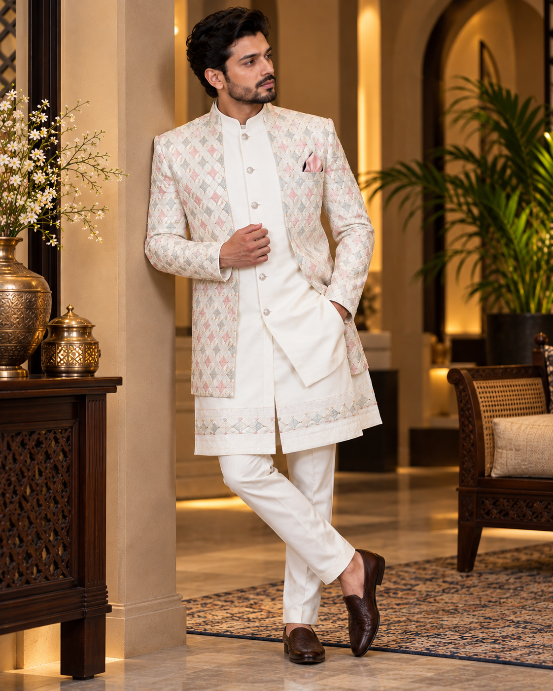 Elegant Embroidered Indo Western