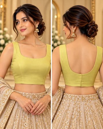 Georgette Yellow Blouse
